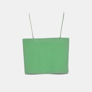 *5/$20 or 3/$15* Lime Green Ripped Cropped Tank Top